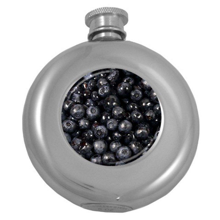 BLUEBERRIES 1 Round Hip Flask (5 oz)