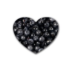 Blueberries 1 Heart Coaster (4 Pack)  by trendistuff