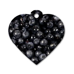 Blueberries 1 Dog Tag Heart (one Side)