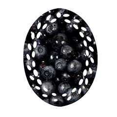 Blueberries 1 Ornament (oval Filigree) by trendistuff