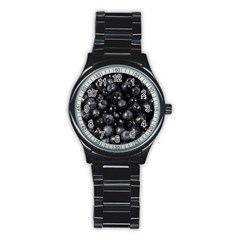 Blueberries 1 Stainless Steel Round Watch by trendistuff