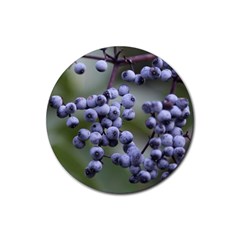 Blueberries 2 Rubber Coaster (round)  by trendistuff