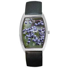 Blueberries 2 Barrel Style Metal Watch by trendistuff