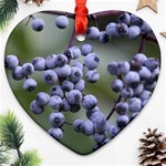 BLUEBERRIES 2 Heart Ornament (Two Sides) Front