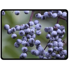 Blueberries 2 Double Sided Fleece Blanket (large)  by trendistuff