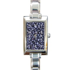 Blueberries 3 Rectangle Italian Charm Watch by trendistuff