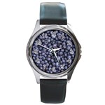 BLUEBERRIES 3 Round Metal Watch