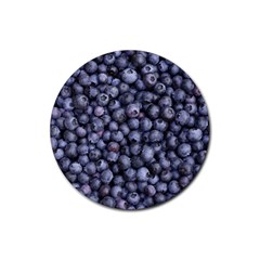 Blueberries 3 Rubber Coaster (round)  by trendistuff