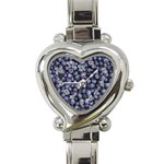 BLUEBERRIES 3 Heart Italian Charm Watch