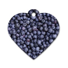 Blueberries 3 Dog Tag Heart (two Sides) by trendistuff