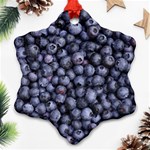 BLUEBERRIES 3 Snowflake Ornament (Two Sides) Front