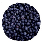 BLUEBERRIES 3 Large 18  Premium Round Cushions Front