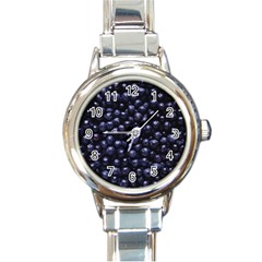 Blueberries 4 Round Italian Charm Watch by trendistuff