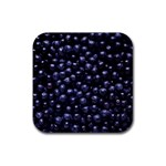 BLUEBERRIES 4 Rubber Coaster (Square) 