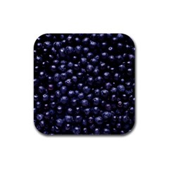 Blueberries 4 Rubber Square Coaster (4 Pack)  by trendistuff