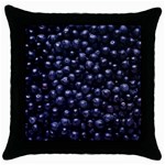 BLUEBERRIES 4 Throw Pillow Case (Black)