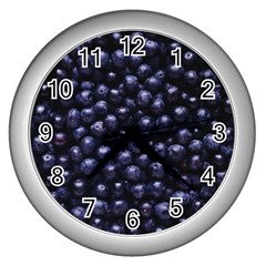 Blueberries 4 Wall Clocks (silver)  by trendistuff