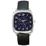 BLUEBERRIES 4 Square Metal Watch