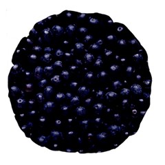 Blueberries 4 Large 18  Premium Round Cushions by trendistuff