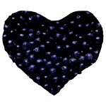 BLUEBERRIES 4 Large 19  Premium Heart Shape Cushions