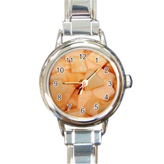 Cantaloupe Round Italian Charm Watch by trendistuff