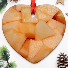 Cantaloupe Ornament (heart) by trendistuff