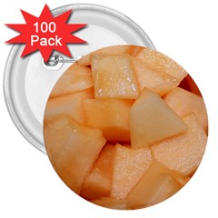 Cantaloupe 3  Buttons (100 Pack)  by trendistuff