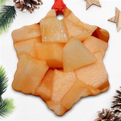 Cantaloupe Snowflake Ornament (two Sides) by trendistuff