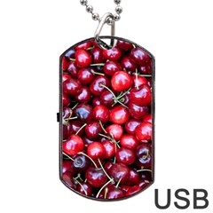 Cherries 1 Dog Tag Usb Flash (one Side) by trendistuff