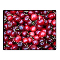 Cherries 1 Double Sided Fleece Blanket (small)  by trendistuff