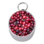 CHERRIES 1 Mini Silver Compasses Front