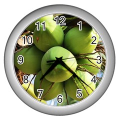 Coconuts 1 Wall Clocks (silver) 