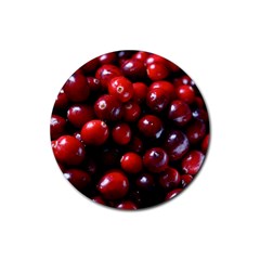 Cranberries 1 Rubber Round Coaster (4 Pack)  by trendistuff