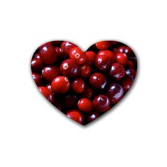 Cranberries 1 Rubber Coaster (heart)  by trendistuff