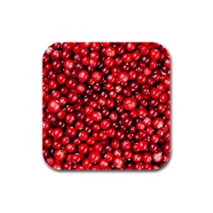 Cranberries 2 Rubber Square Coaster (4 Pack)  by trendistuff