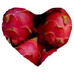 Dragonfruit Large 19  Premium Heart Shape Cushions by trendistuff