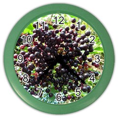 Elderberries Color Wall Clocks by trendistuff