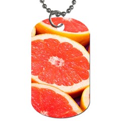 Grapefruit 1 Dog Tag (one Side) by trendistuff