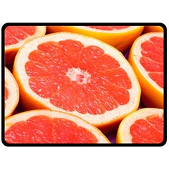 Grapefruit 1 Fleece Blanket (large)  by trendistuff