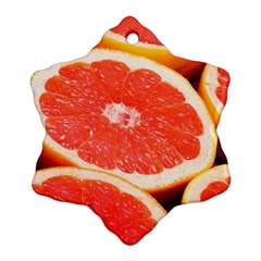 Grapefruit 1 Snowflake Ornament (two Sides) by trendistuff