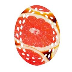 Grapefruit 1 Ornament (oval Filigree) by trendistuff