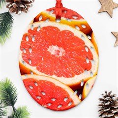 Grapefruit 1 Oval Filigree Ornament (two Sides) by trendistuff