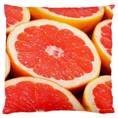 Grapefruit 1 Large Cushion Case (one Side) by trendistuff