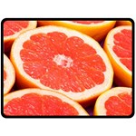 GRAPEFRUIT 1 Double Sided Fleece Blanket (Large)  80 x60  Blanket Front