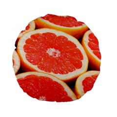 Grapefruit 1 Standard 15  Premium Flano Round Cushions by trendistuff