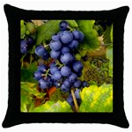 GRAPES 1 Throw Pillow Case (Black)