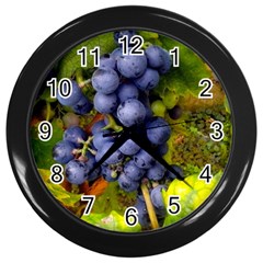 Grapes 1 Wall Clocks (black) by trendistuff