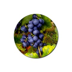 Grapes 1 Rubber Coaster (round)  by trendistuff