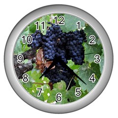 Grapes 3 Wall Clocks (silver)  by trendistuff