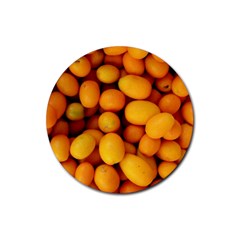 Kumquat 1 Rubber Round Coaster (4 Pack)  by trendistuff